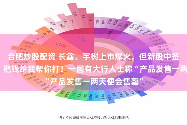 合肥炒股配资 长鑫、宇树上市爆火，但新股中签太难！银行：把钱给我帮你打！一国有大行人士称“产品发售一两天便会售罄”