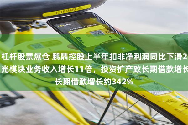 杠杆股票爆仓 鹏鼎控股上半年扣非净利润同比下滑22.31%：光模块业务收入增长11倍，投资扩产致长期借款增长约342%