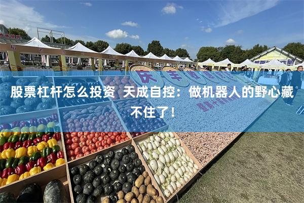 股票杠杆怎么投资  天成自控：做机器人的野心藏不住了！