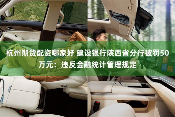 杭州期货配资哪家好 建设银行陕西省分行被罚50万元:违反金融统计管理规定