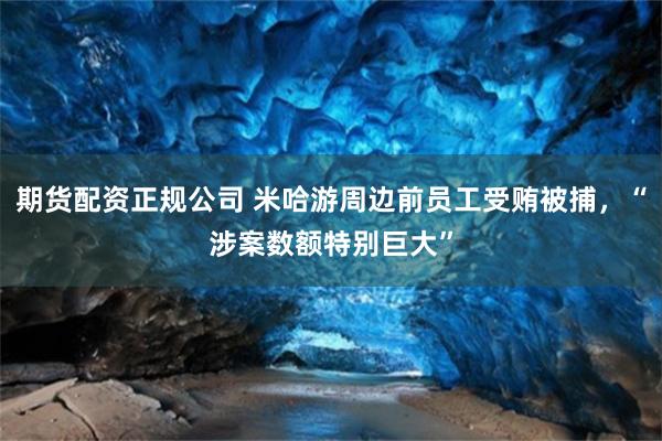 期货配资正规公司 米哈游周边前员工受贿被捕,“涉案数额特别巨大”