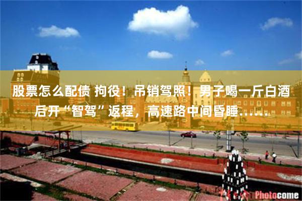 股票怎么配债 拘役！吊销驾照！男子喝一斤白酒后开“智驾”返程，高速路中间昏睡……