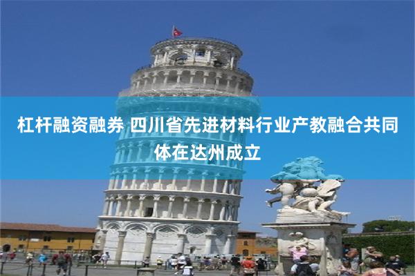 杠杆融资融券 四川省先进材料行业产教融合共同体在达州成立